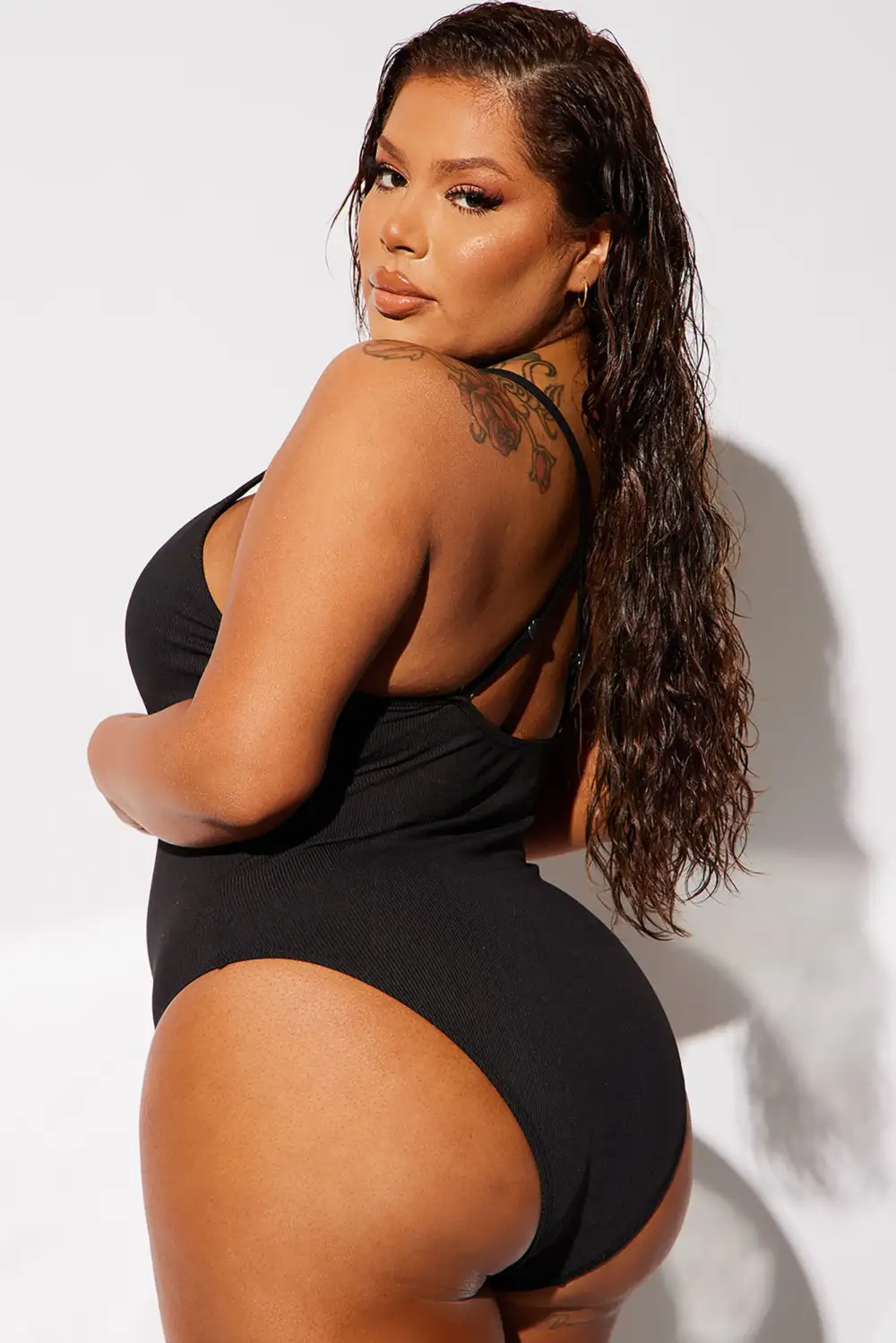 Davina 1 Piece Swimsuit  - Black