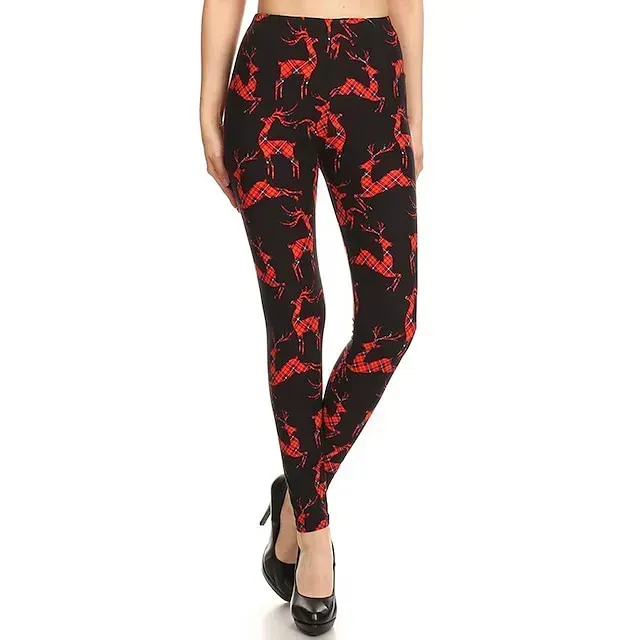 Santa Claus Leggings Jogger Pants Women's Christmas Christmas Christmas Eve Adults' Christmas New Year Eve Polyester Lycra Spandex Pants