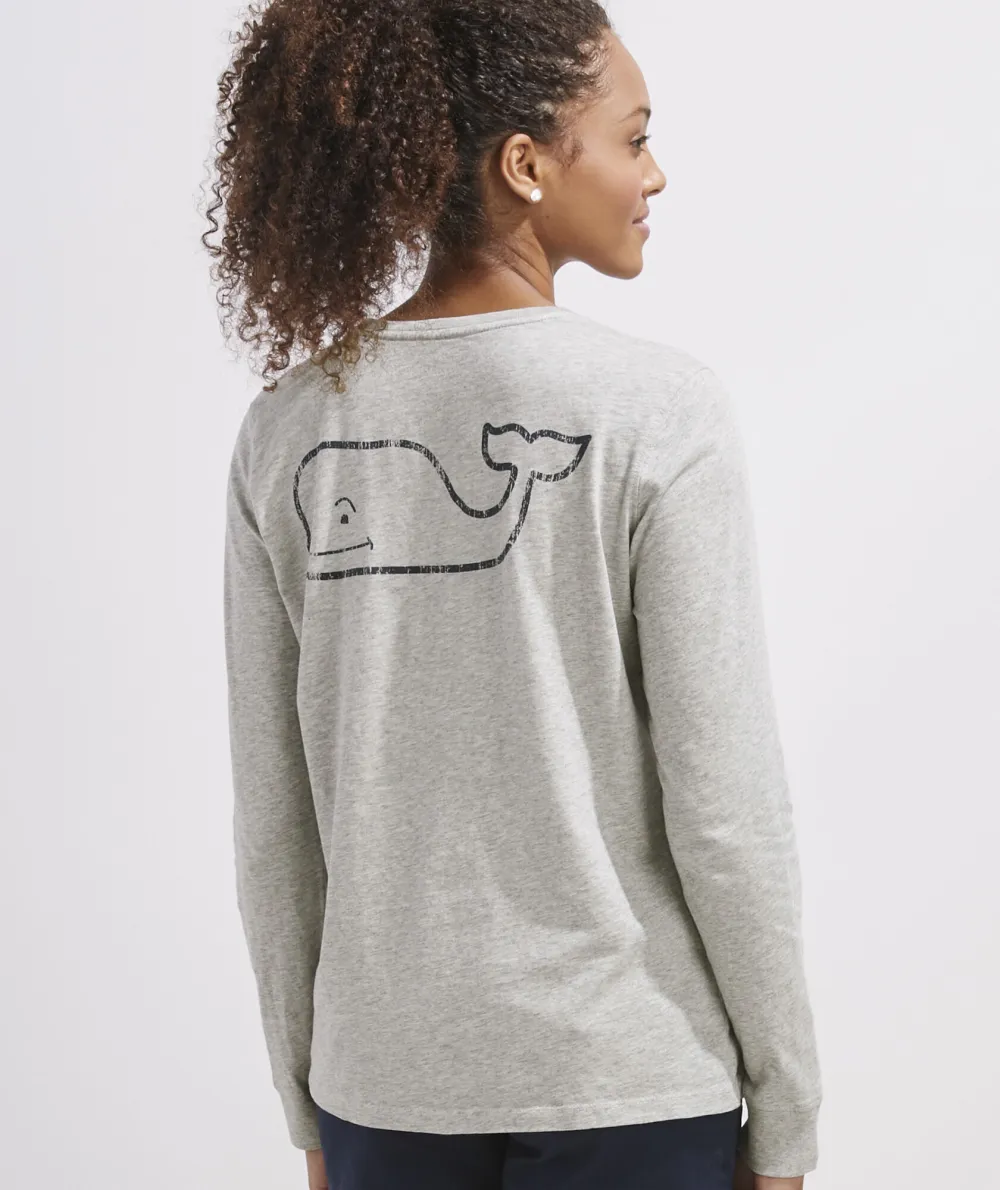 Long-Sleeve Vintage Whale Pocket Tee