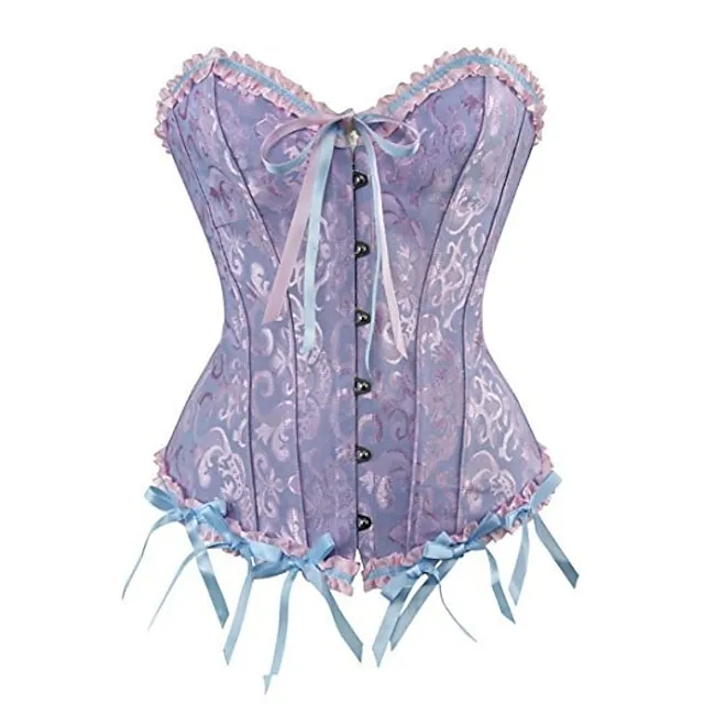 Women's Corsets Trachtenmieder Christmas Halloween Wedding Party Birthday Party Xmas Plus Size Apricot Creamy-white Black Red Country Bavarian Overbust Corset Hook & Eye Lace Up Tummy Control Push