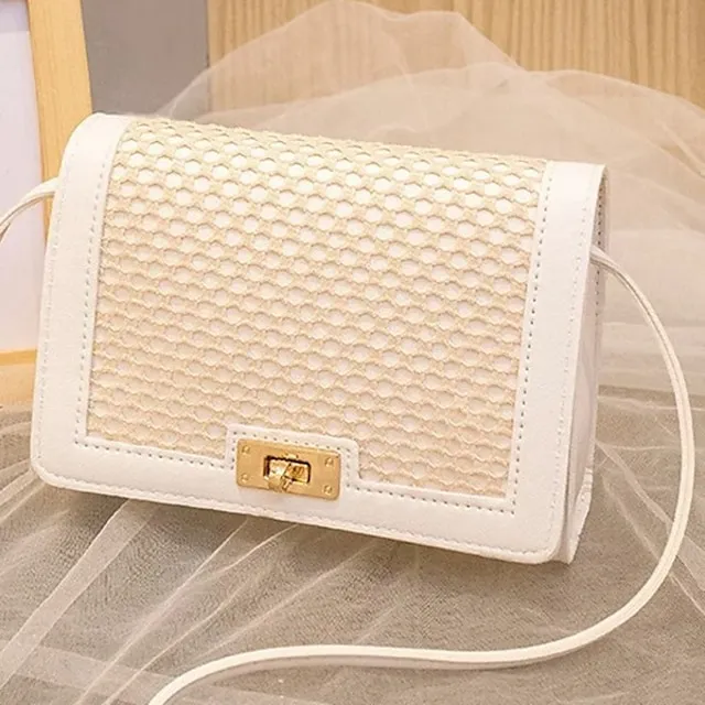 Summer New Women's Messenger Bag Fashion All-match Small Square Bag Trend Mesh Bag Hit Color One-shoulder Mobile Phone Bag