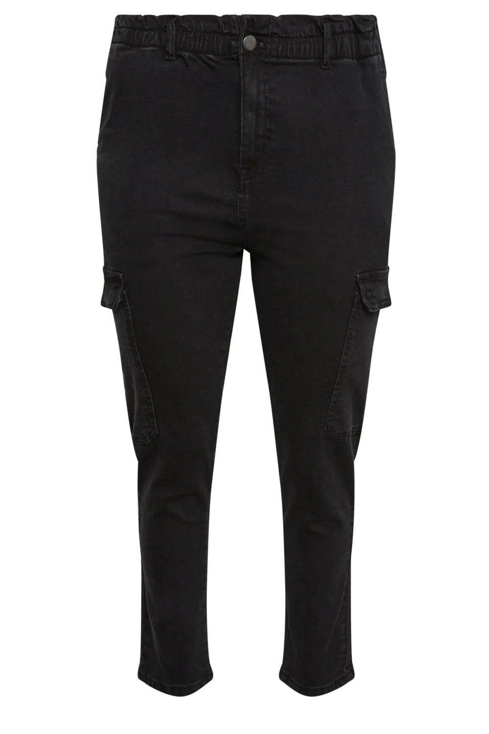 YOURS Curve Dark Blue Cargo Mom Jeans