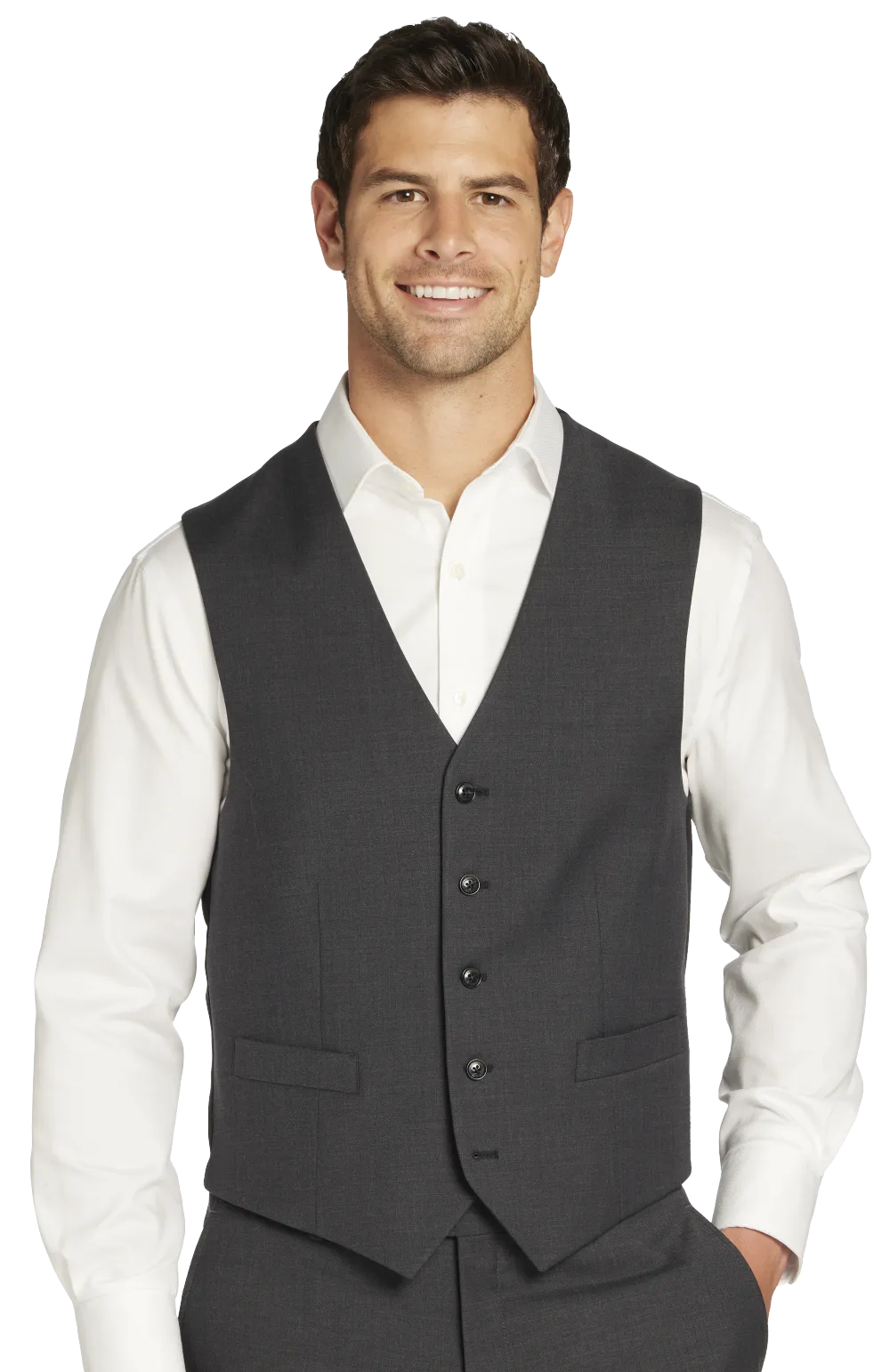Tommy Hilfiger Modern Fit Wool Blend Suit Vest