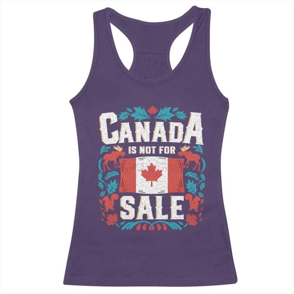 Canada Is Not For Sale Racerback Tank Top TS02