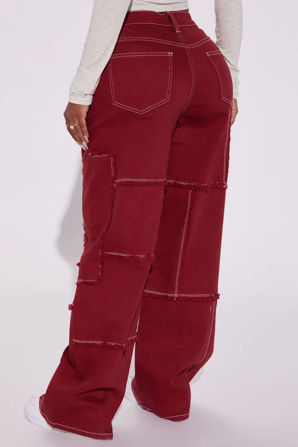 So Sketchy Stretch Cargo Jeans - Red