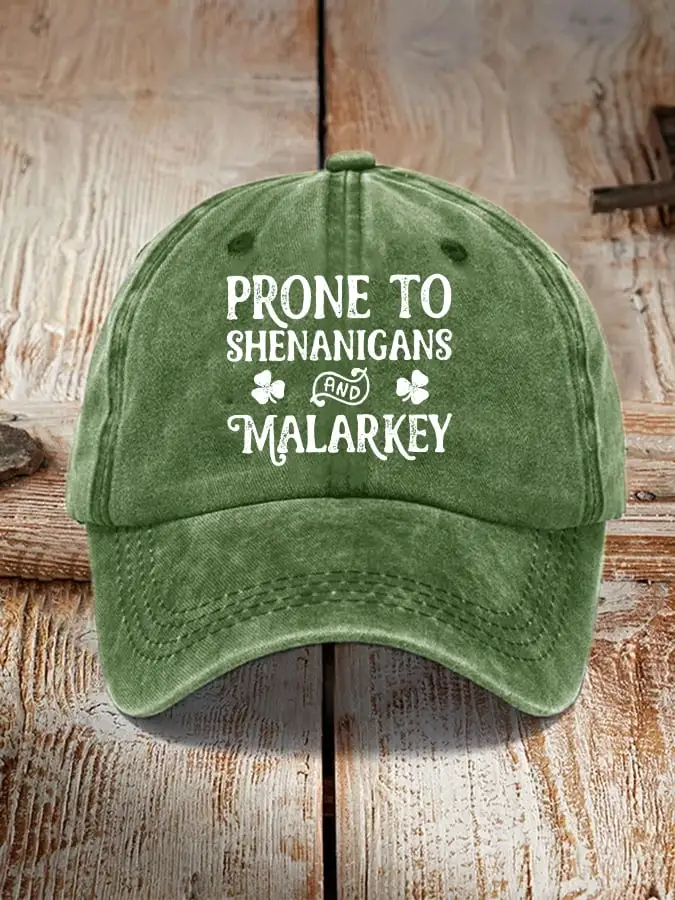 Prone To Shenanigans And Malarkey St. Patrick's Day Sun Hat