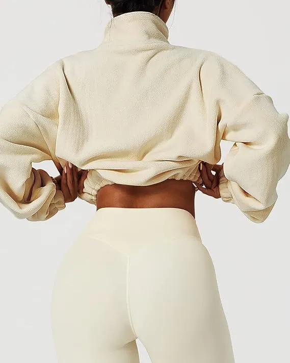 Women's Stand Collar Jacket Long Sleeve Sweatshirt Women's Fall Jacket