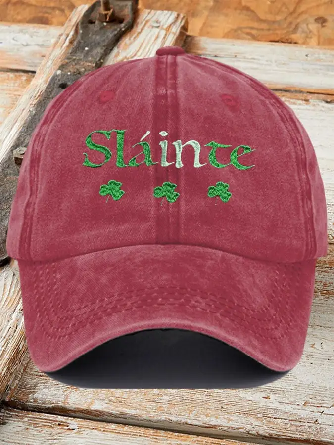 Saint Patrick's Day Slainte Printed Baseball Cap