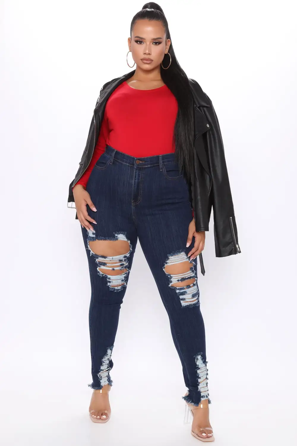 Julia Long Sleeve Top - Red