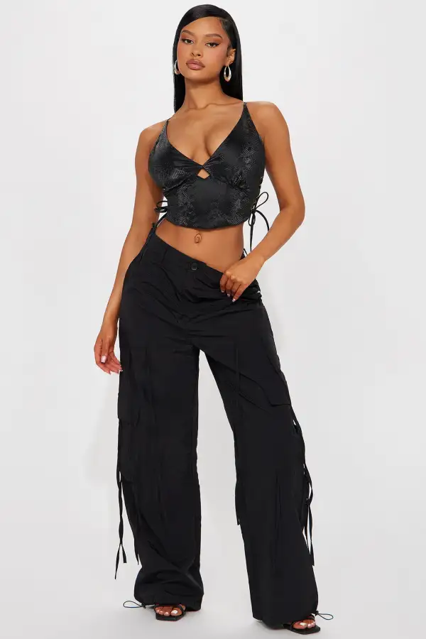 Got Your Attention Corset Top - Black