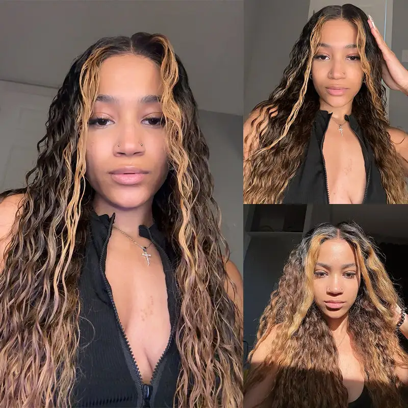 Wear & Go | Beyonce Inspired T1B/4/27 Pre-Bleached Glueless Wig Ombre Invisible Lace Wig Dome Cap Wigs