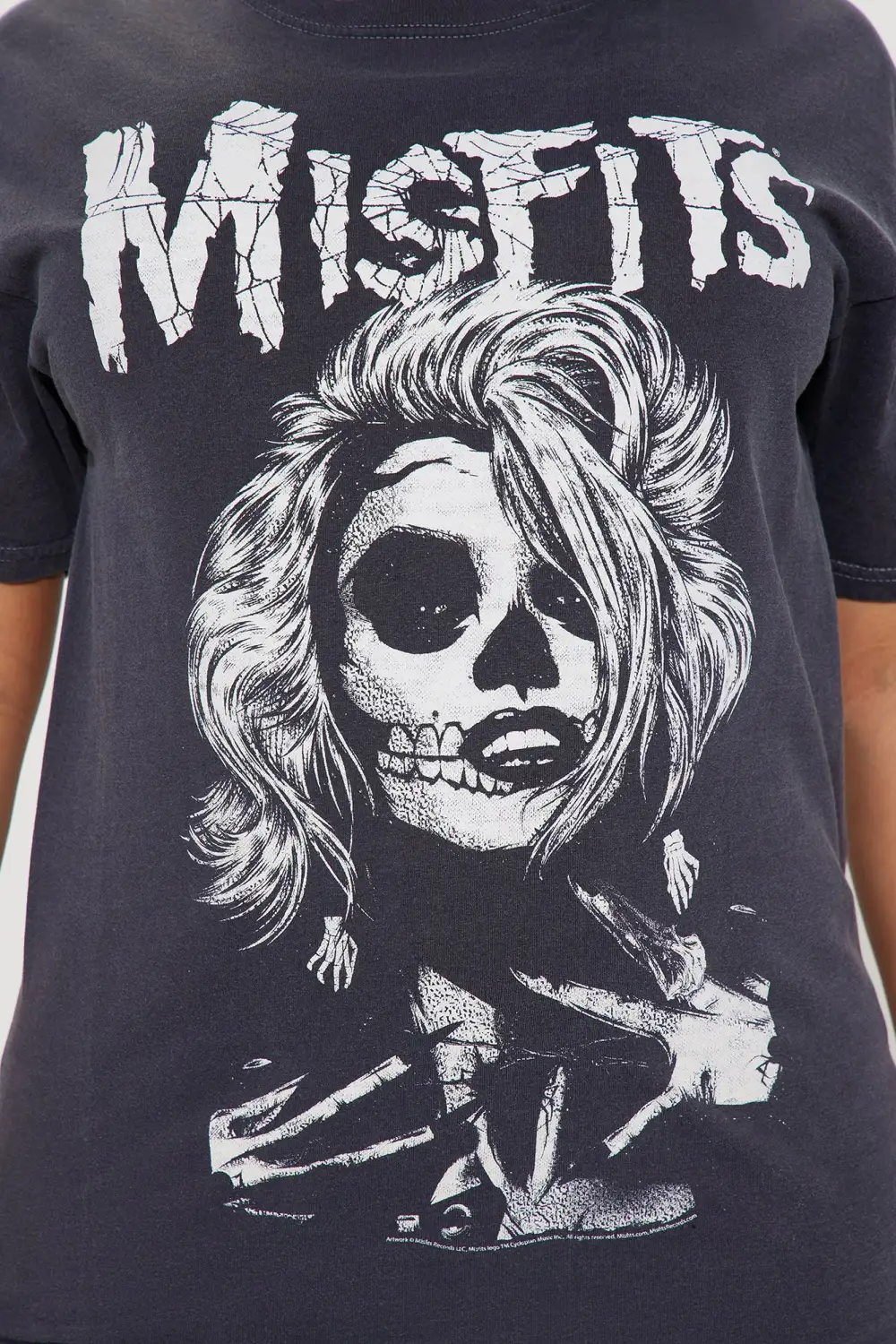 Misfits Washed Tshirt - Charcoal/combo