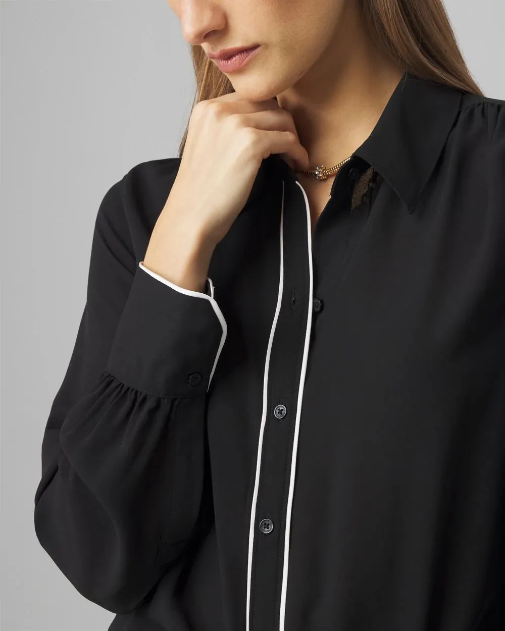 Soft Shirt with Piping