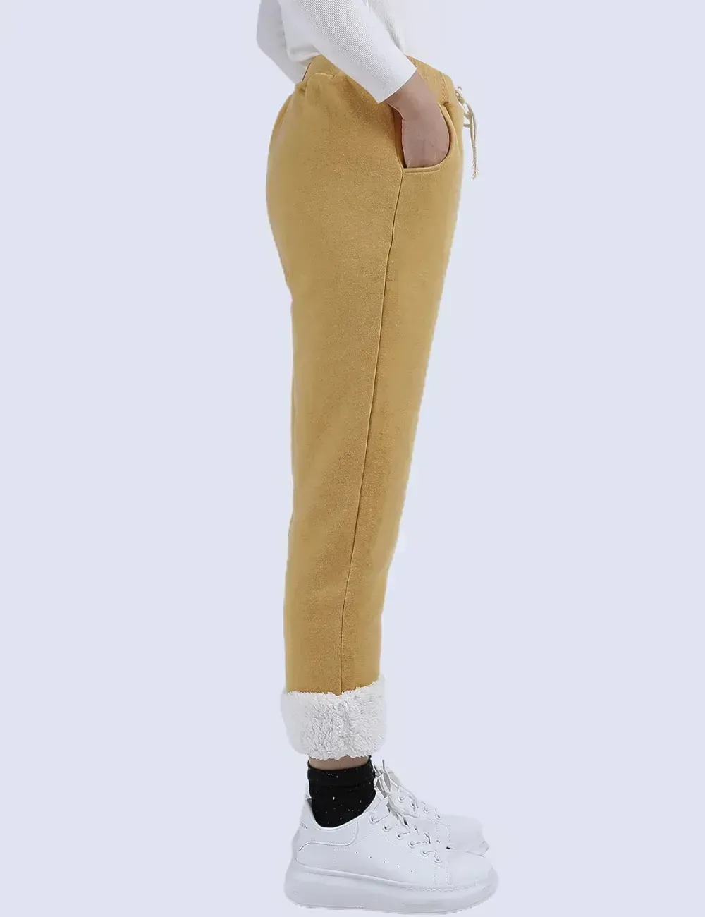 Women's Winter Warm Athletic Sweatpants Sherpa Lined Joggers Fleece Pants