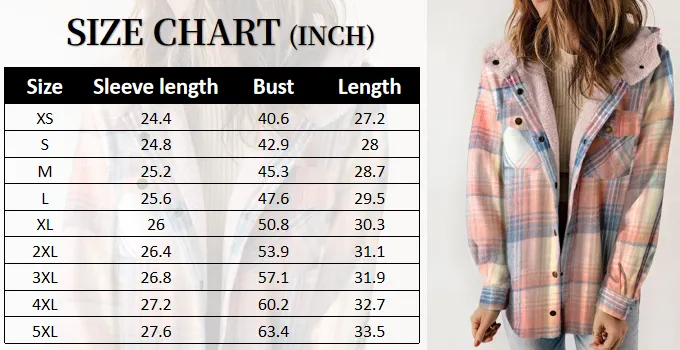 Women's Plaid / Houndstooth Print Button Front Hooded Coat