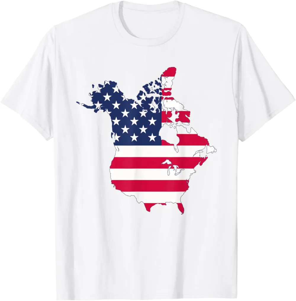 Canada 51st Us State American Flag T-Shirt