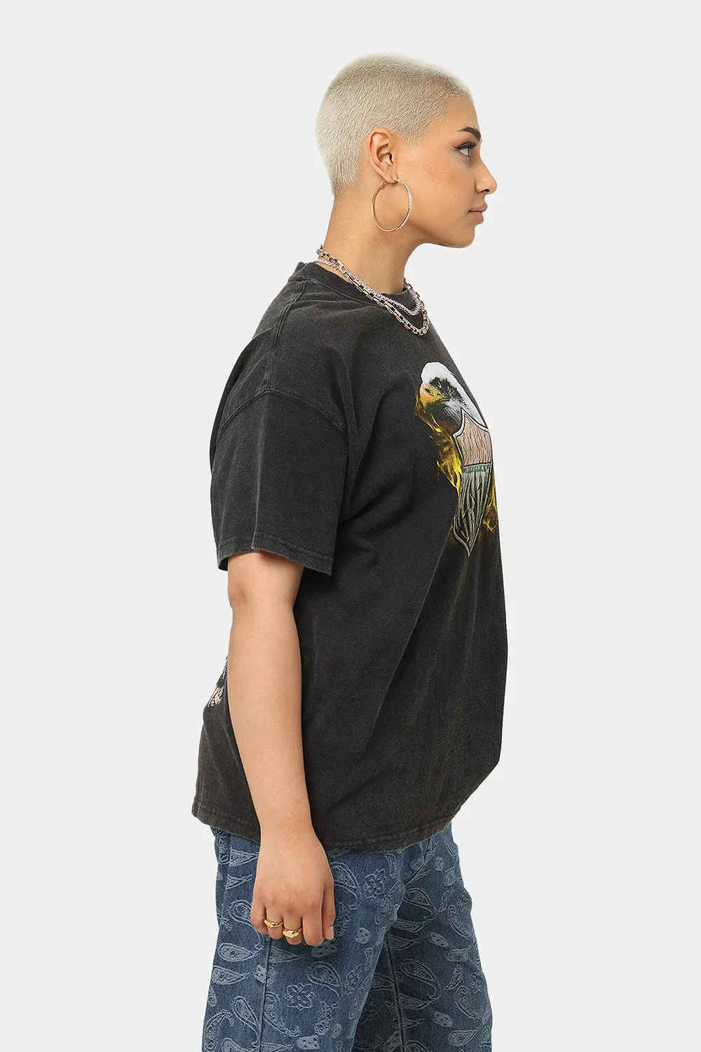 American Thrift God Bless Classic Black T-Shirt
