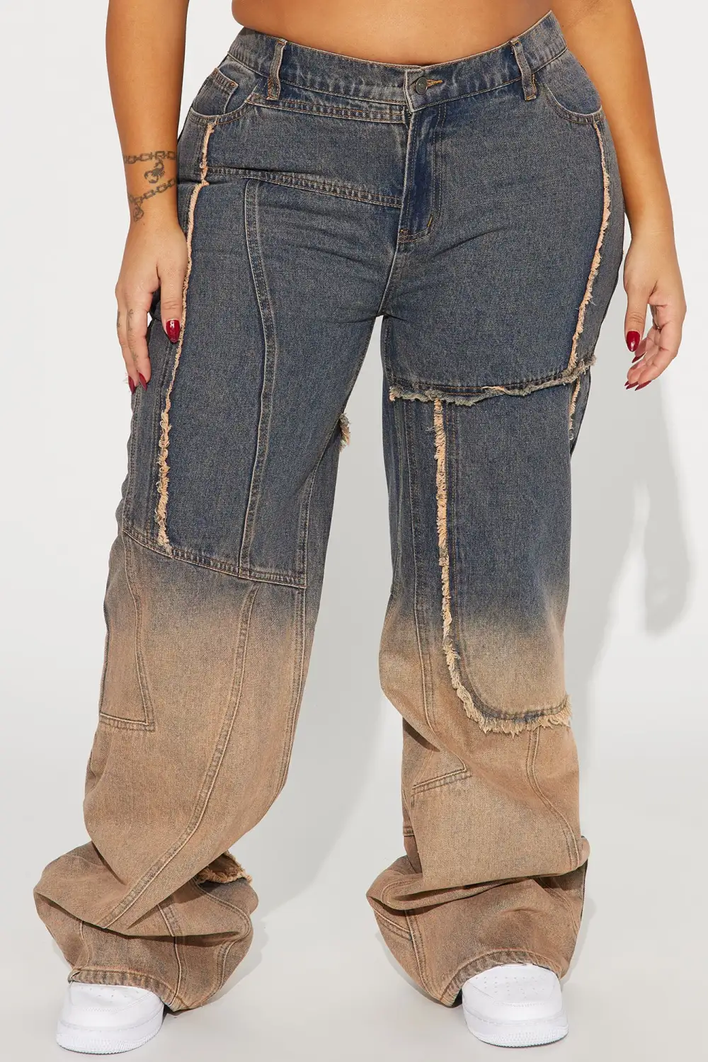 Milan Non Stretch Tinted Wide Leg Jeans - Dark Wash
