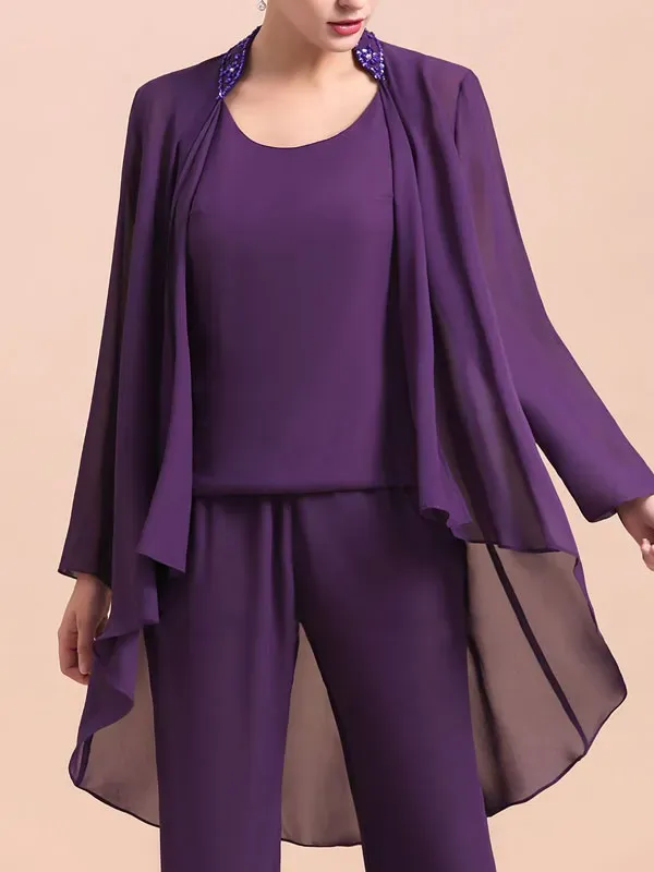 Chiffon Temperament Elegant Cardigan Ladies Suit