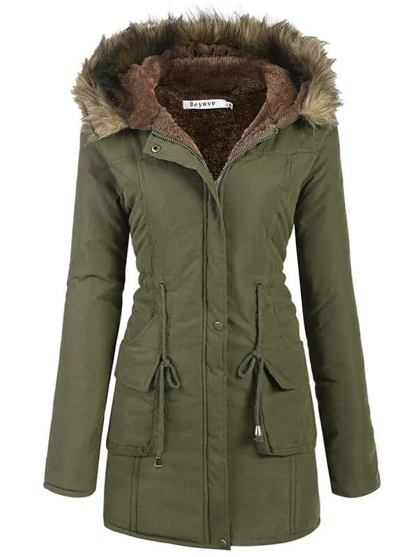 Women's hooded warm winter jacket