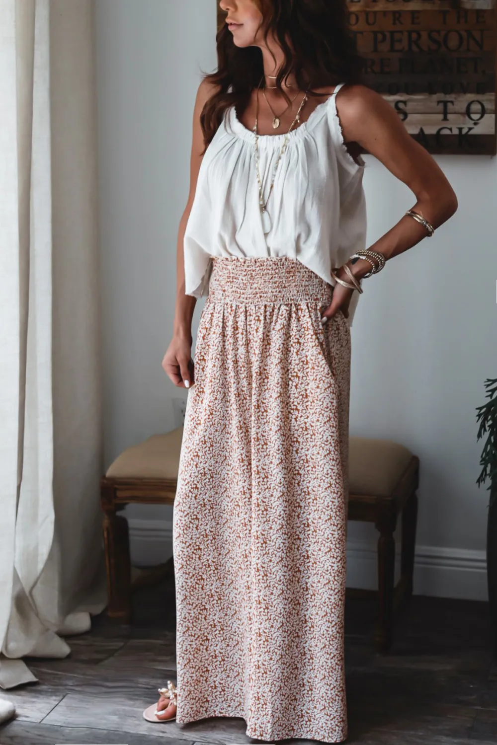 Loose Drape Straight Leg Pants