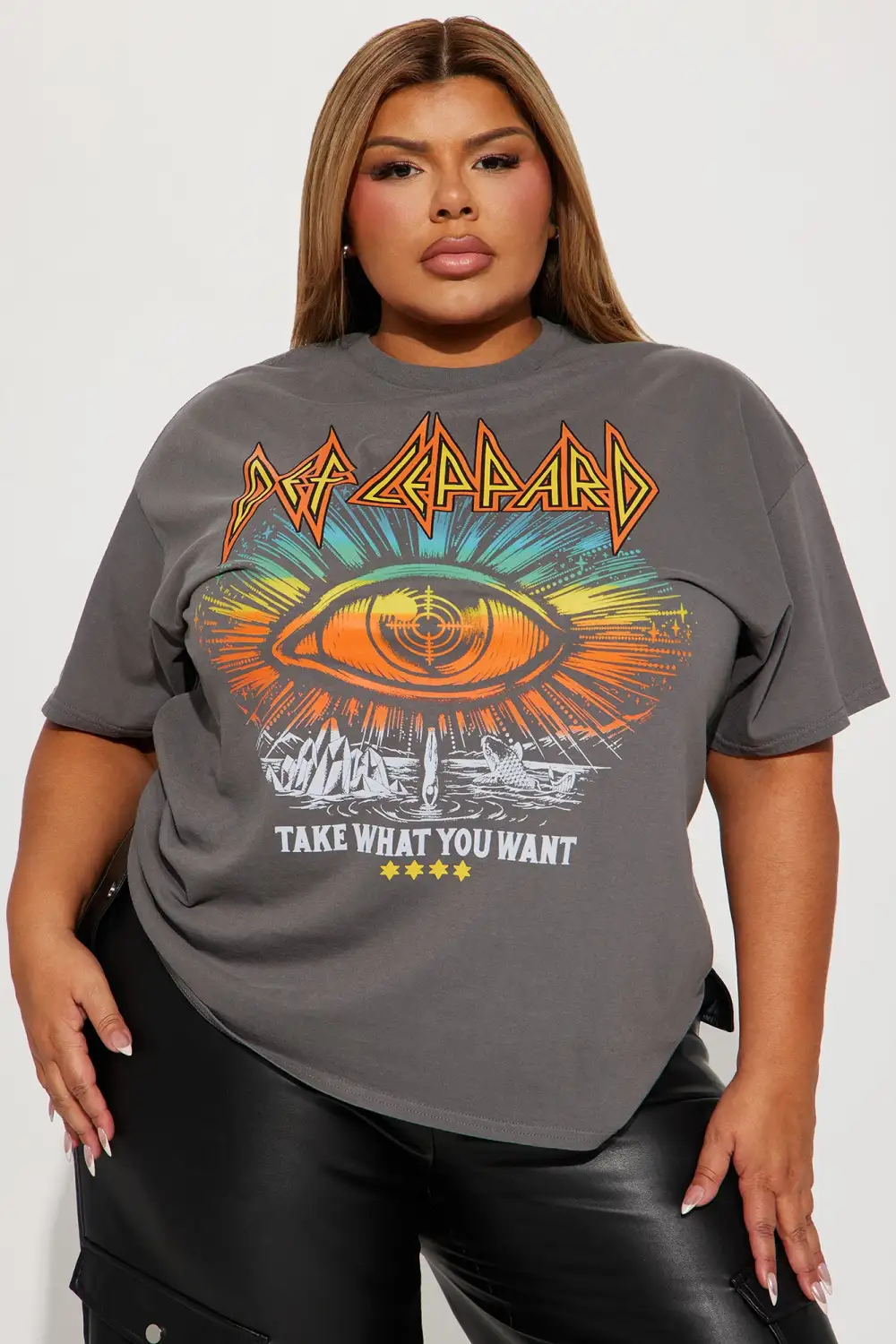 Take What You Want Def Leppard Tee - Charcoal