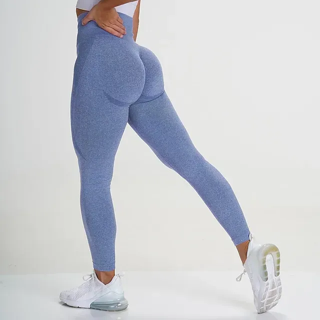 Women Seamless Leggings Workout Butt Lift Tights Ruched Push Up Tummy Control Leggings Sport Gym Yoga Fitness Cycling Running Athleisure Activewear