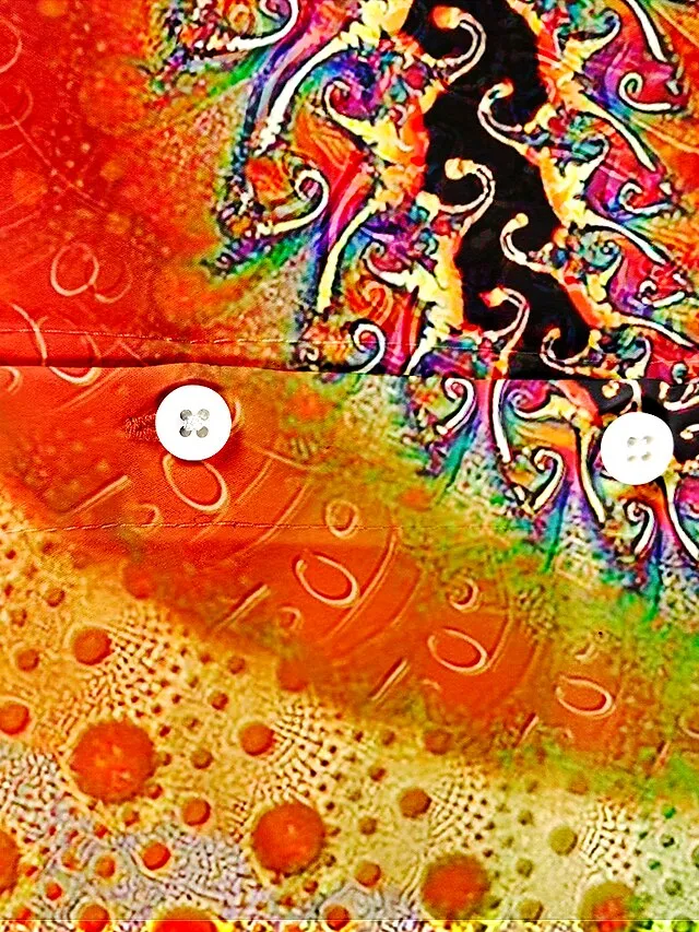 Women's Shirt Blouse Yellow Orange Graphic Button Print Long Sleeve Casual Daily Basic Neon & Bright V Neck Regular Fit Fall & Winter