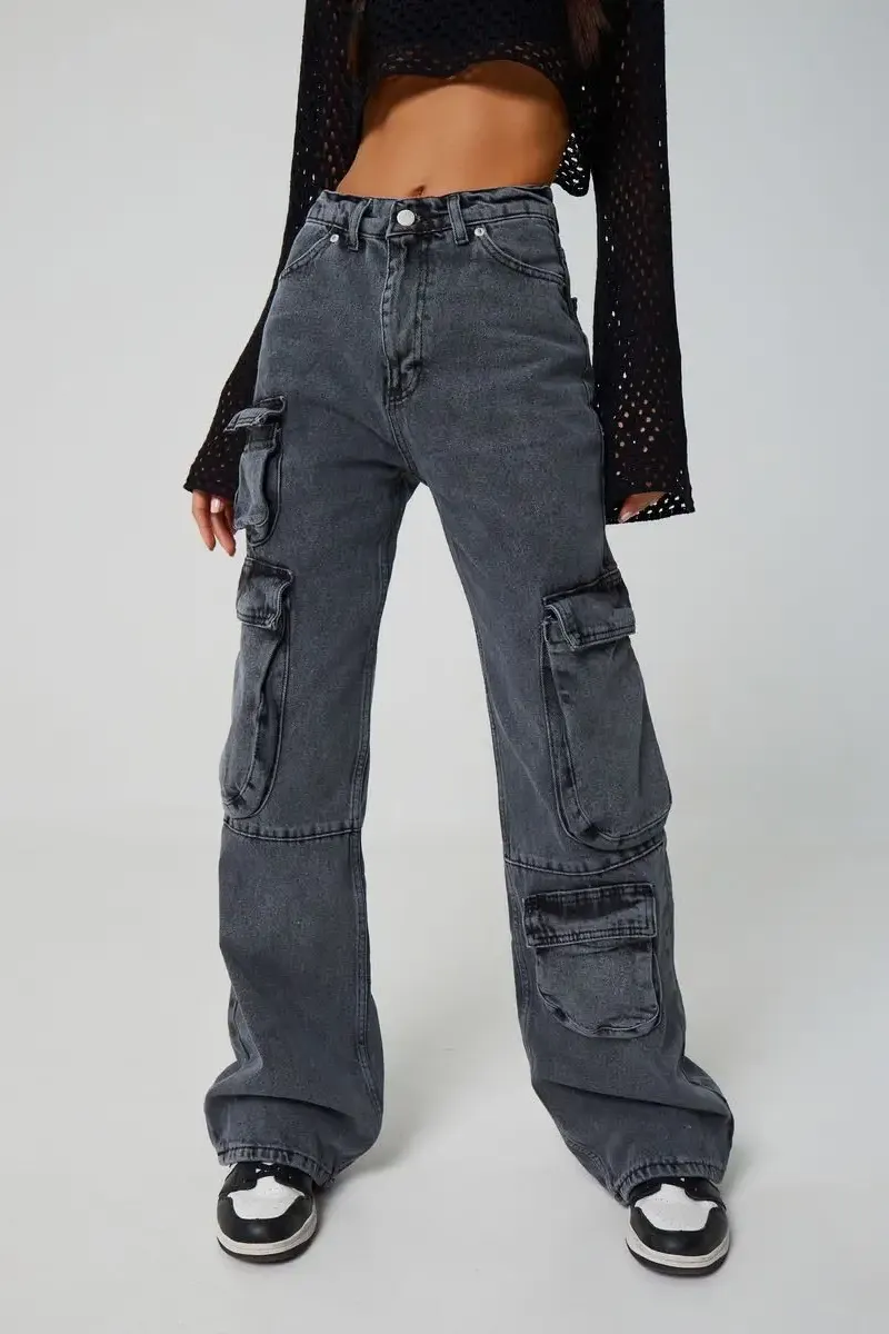 Cargo High Rise Flare Jeans