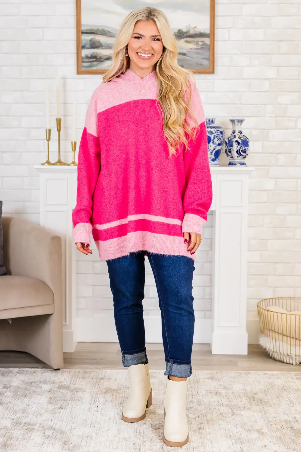 Let Me Talk Sweater, Pink