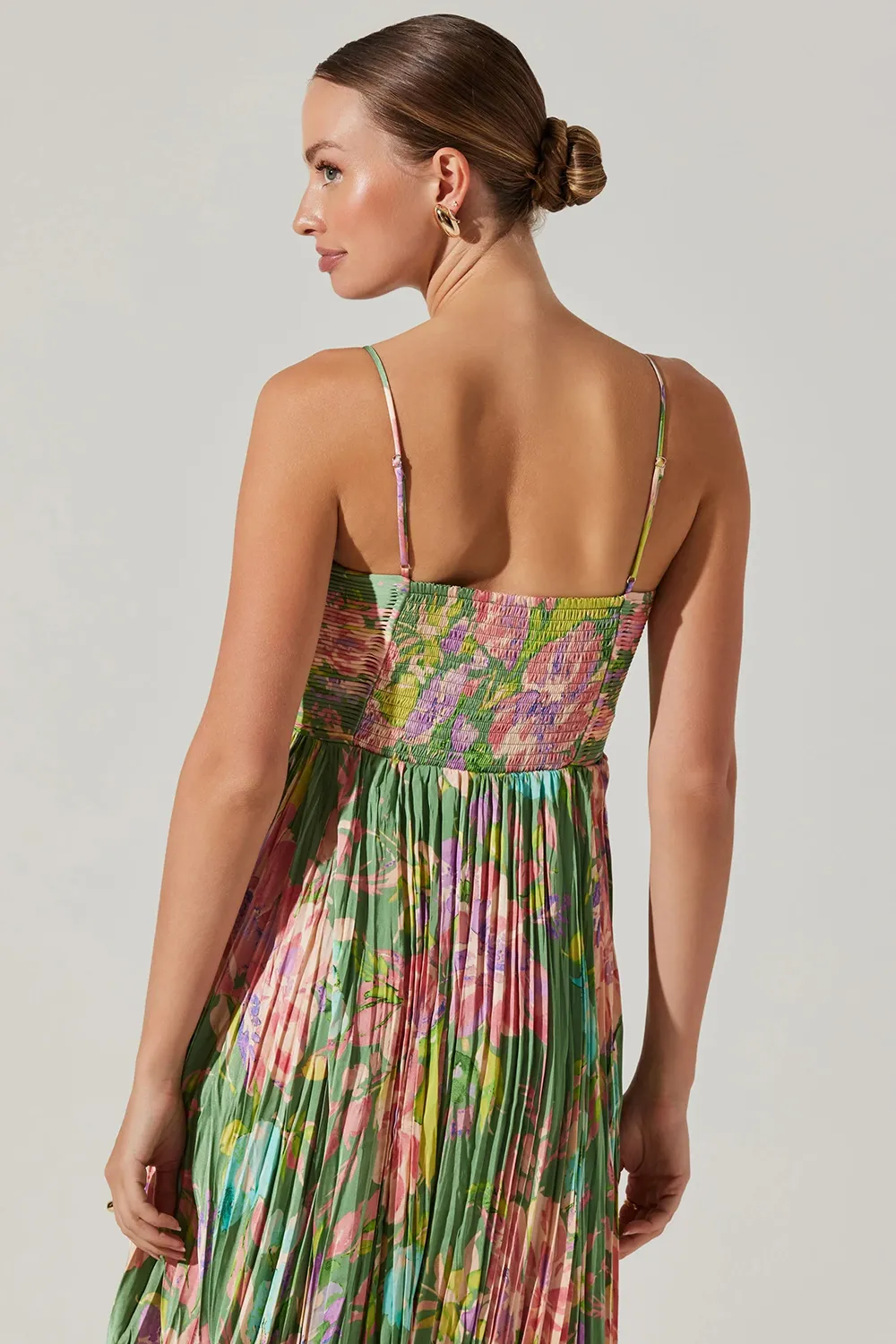 MAEVE PLEATED MIDI DRESS
