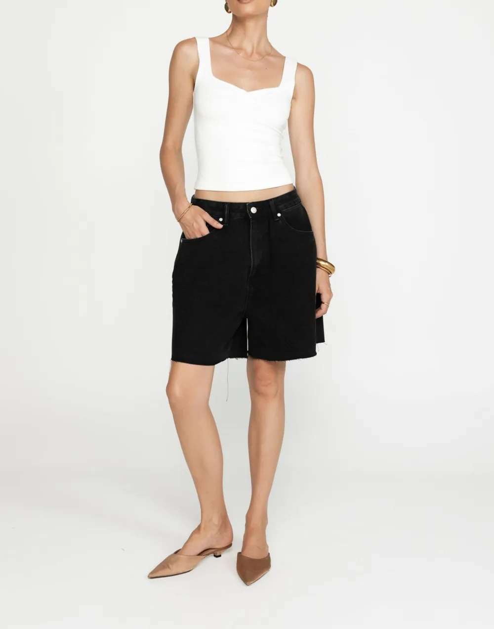 Elegant Solid Color Heart-Shaped Women's Vest