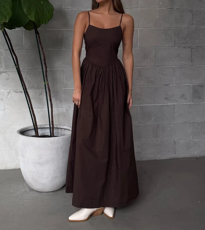 Drop Waist Sleeveless Maxi Dress