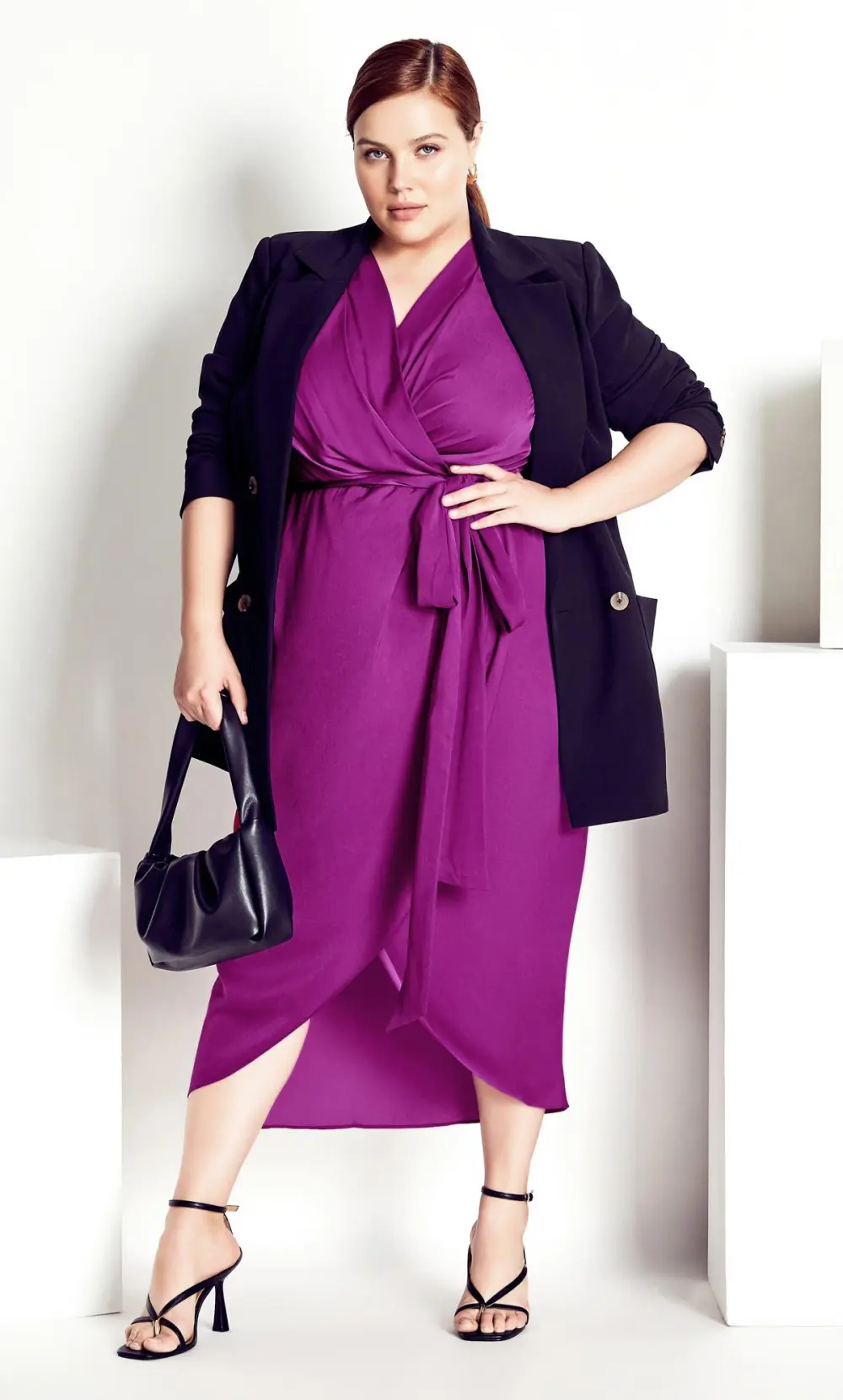 Evans Pink Opulent Elbow Sleeve Dress