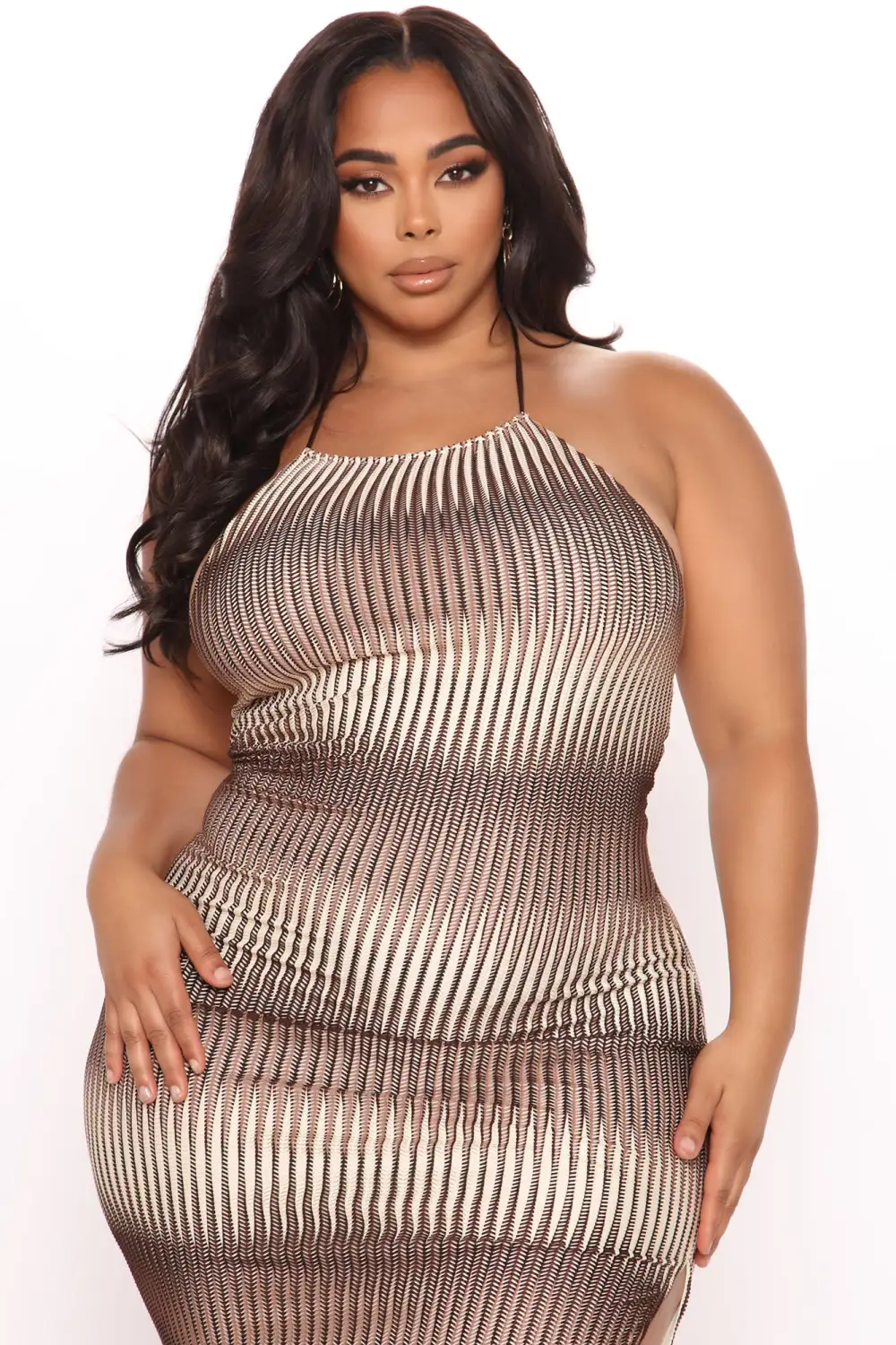 Mexico City Maxi Dress - Brown/combo