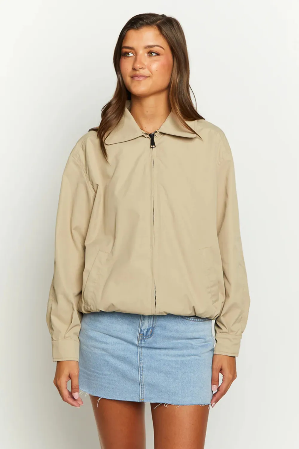 Gabbi Fawn Windbreaker Bomber Jacket