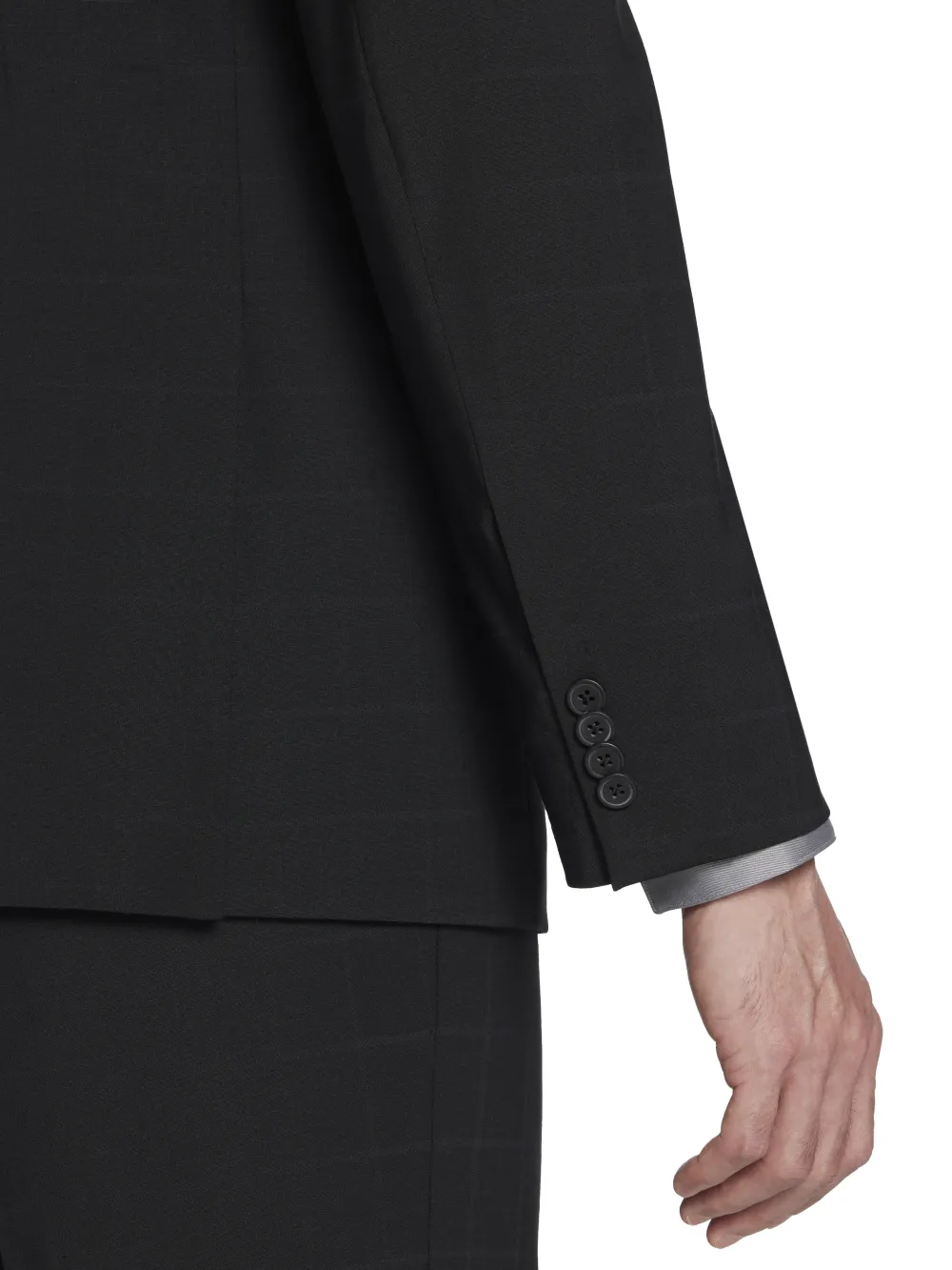 Awearness Kenneth Cole Modern Fit Wool Blend Windowpane Suit Jacket