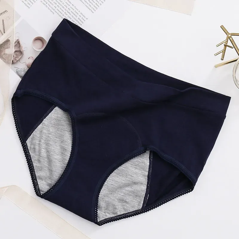 Plus Size V High Waist 100% Cotton Menstrual Panties