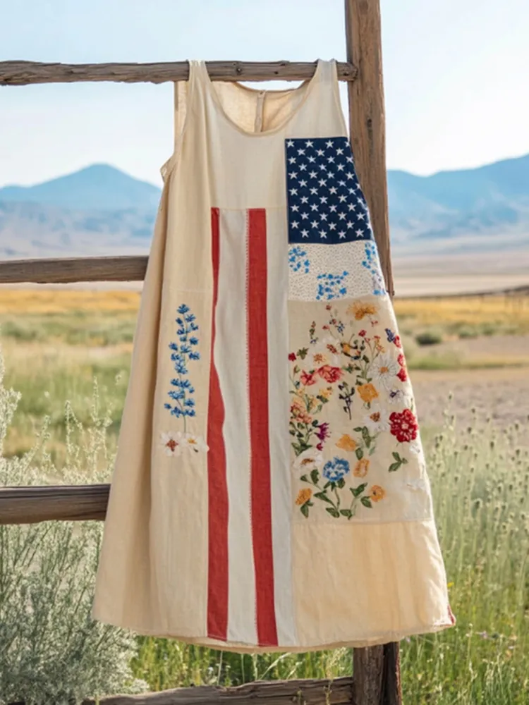 Women's Floral Art Print Tank Dress