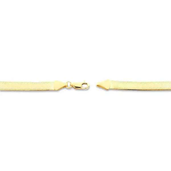 Solid Herringbone Chain Necklace 10K Yellow Gold 20