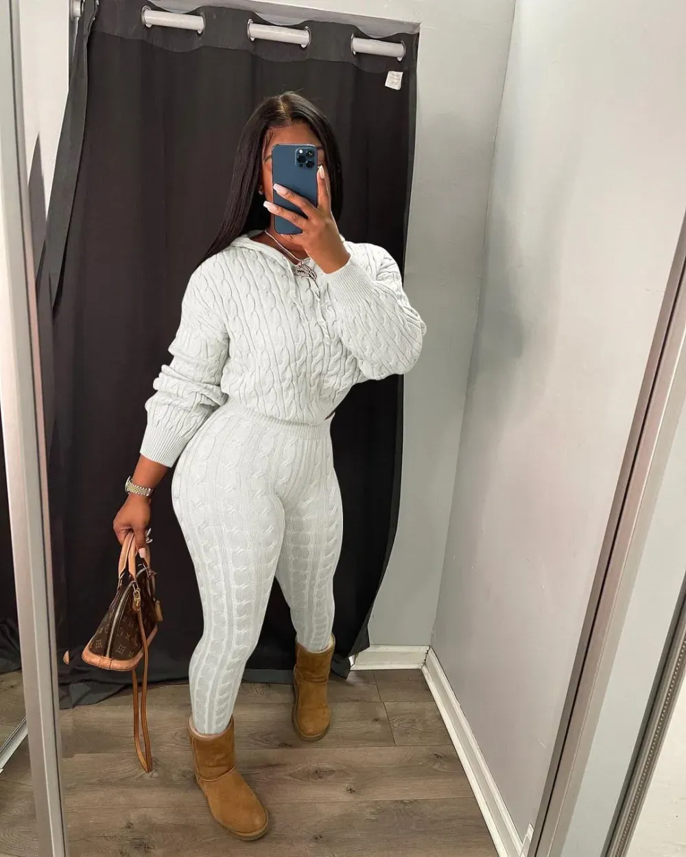 Knit Two Piece Outfits For Women Sweater Sets