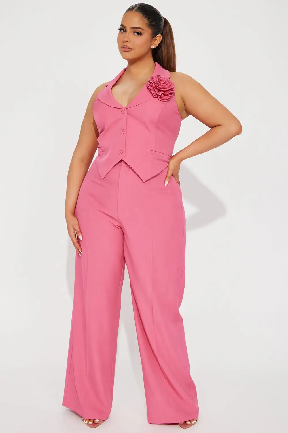 Elle Pant Set - Pink