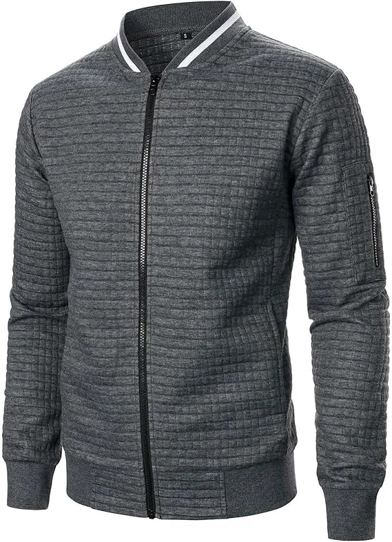 Mens Lightweight Jacket Casual Bomber Jacket Varsity Coat