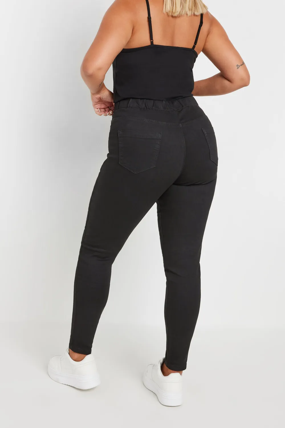 YOURS FOR GOOD Curve Black Pull On Stretch JENNY Jeggings