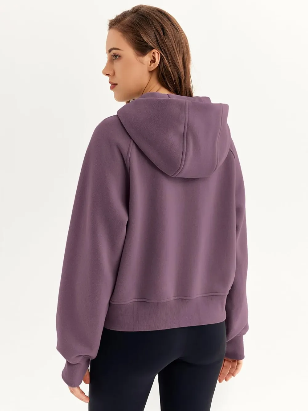 Womens Zip Up Hoodies Fleece Jackets Oversized Sweatshirts Fall Fashion Outfits 2024 Sweaters Winter Clothes