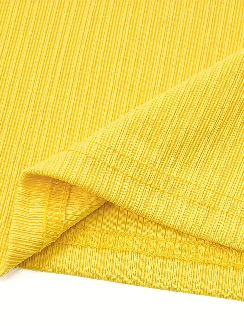 Women's Summer 2023 Fashion Casual Knit Sleeveless Crew Neck Bodycon Pencil Dress, Polyester 95% Spandex 5%, Solid Color Long Length Skinny Fit