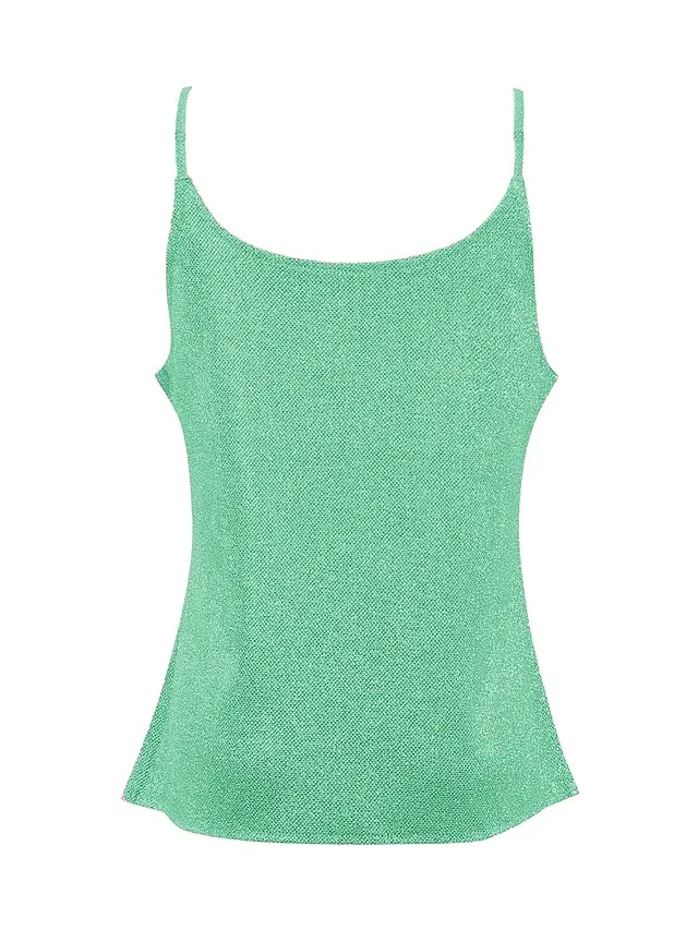 Women's Tank Top Camisole Going Out Tops Summer Tops Silver Pink Golden Sequins Sleeveless Casual Club Basic Sexy Beach V Neck Regular S