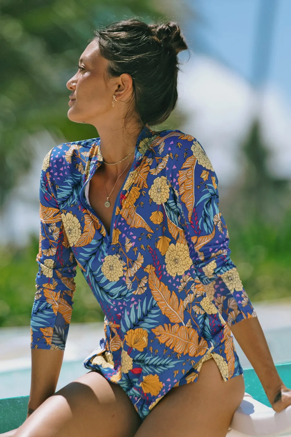 Morocco Performance Long Sleeve Top With Quarter Zip-Morocco