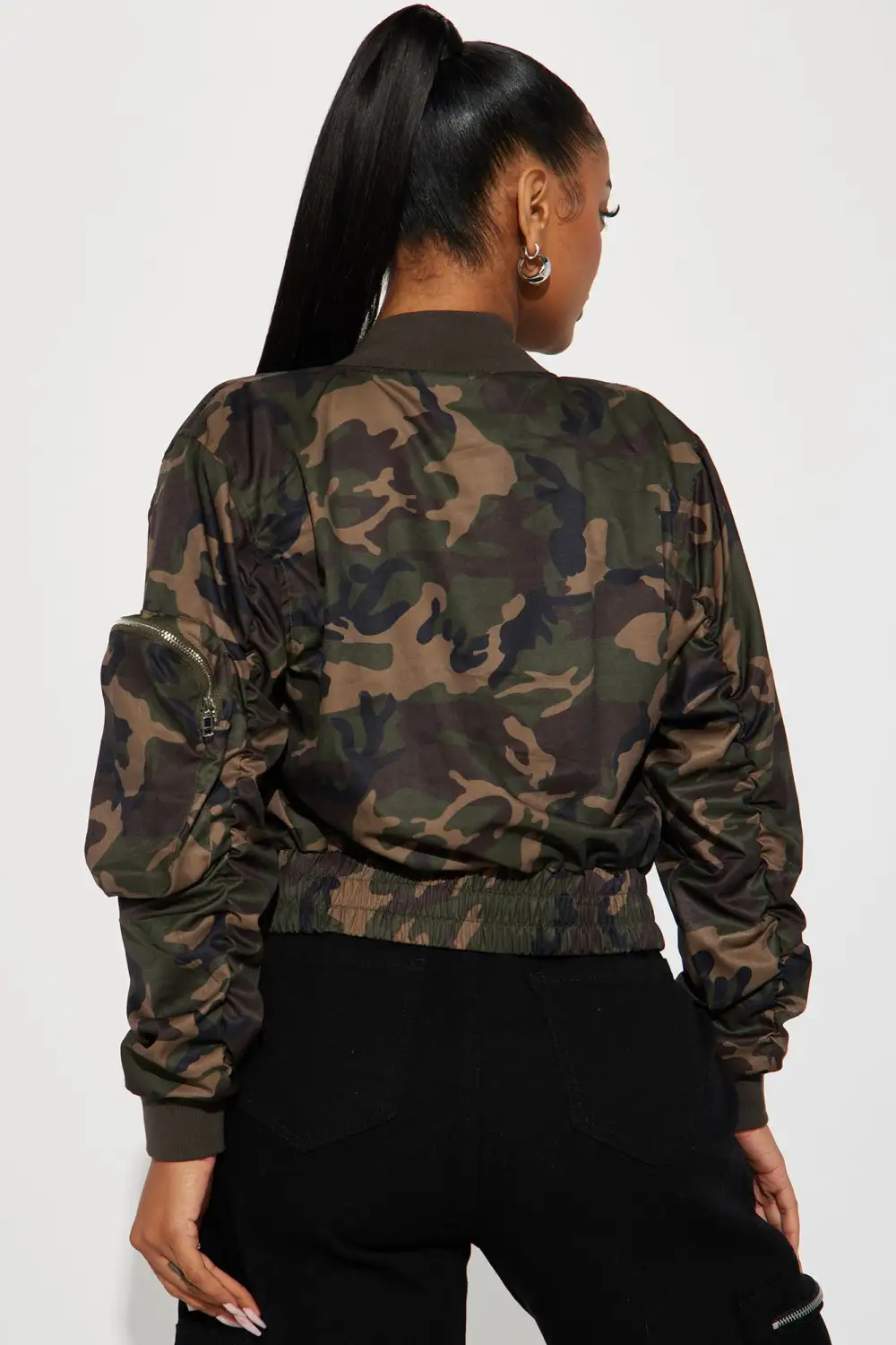 Fall In Line Camo Cargo Jacket - Olive/combo