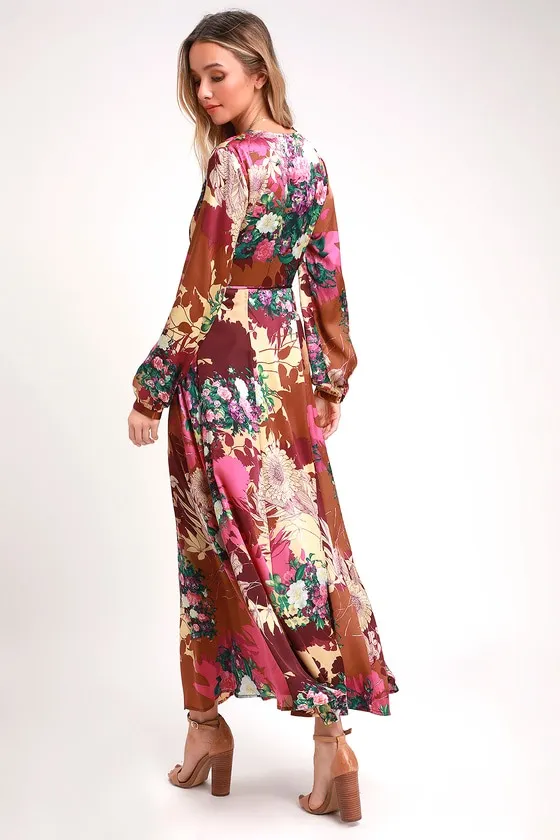 Santorini Maxi Dress - Pink/combo